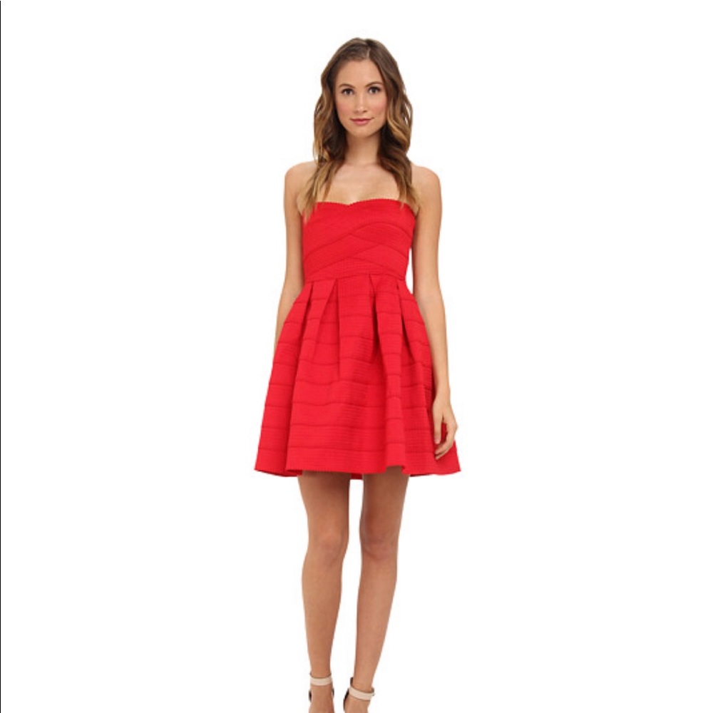 Gorgeous little red strapless cocktail dress Small